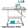 Fileteadora industrial Jack E3-4-M2-24 de 4 hilos con motor mecatrónico Direct Drive, ideal para costura de ropa elástica y prendas deportivas.