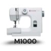 Máquina de coser familiar SINGER M1000 ligera y portátil, ideal para principiantes y reparaciones domésticas.