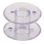 Carretes de Plástico 2518P Clase 15 – Transparentes, resistentes y compatibles con múltiples marcas de máquinas de coser domésticas.
