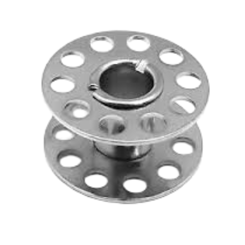 Carretel metálico 2518 con huecos Clase 15, resistente y duradero, compatible con máquinas de coser Brother, Singer, Janome y más.