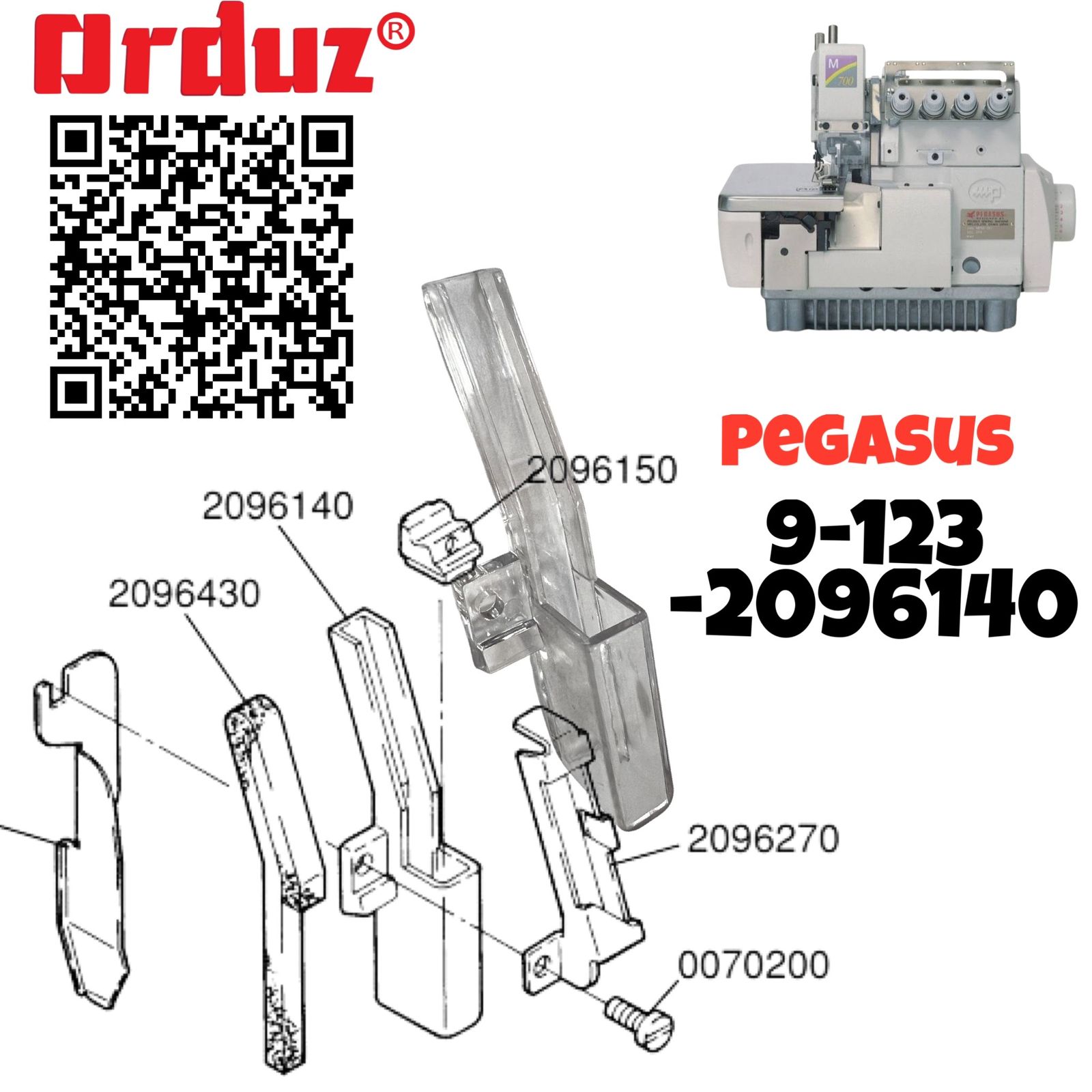 9-123 2096140 ANQUE DE LUBRICACION HILO AGUJAS FILETEADORA PEGASUS