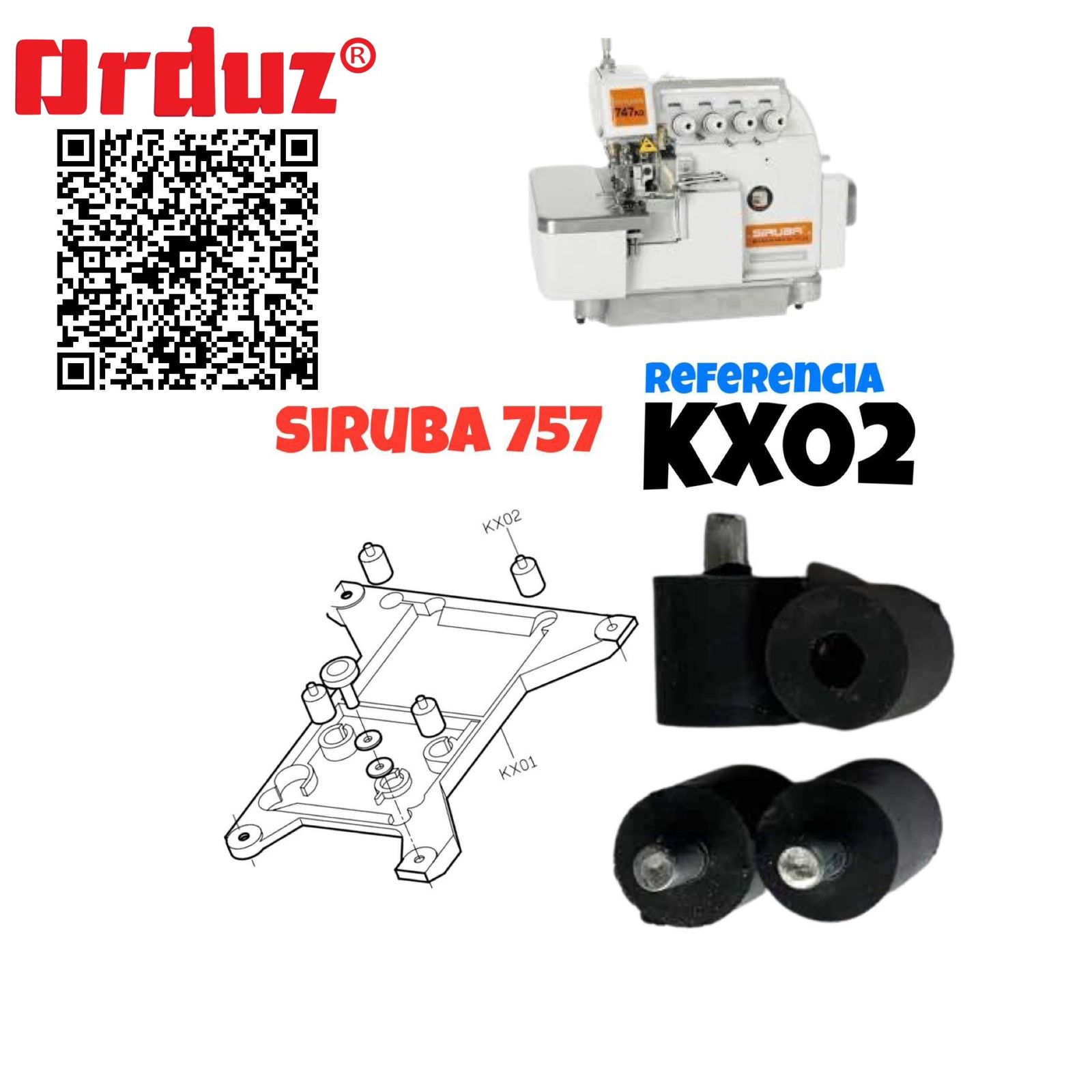 S101 KX02 KX01.02 RUBA747 S25473 (M586-M709-579-1304-A354-C120-T332)SET CAUCHO DE CARTER 757