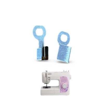 Muelle retenedor de canastilla para máquina de coser familiar Brother, pieza metálica en forma de clip con orificio superior.