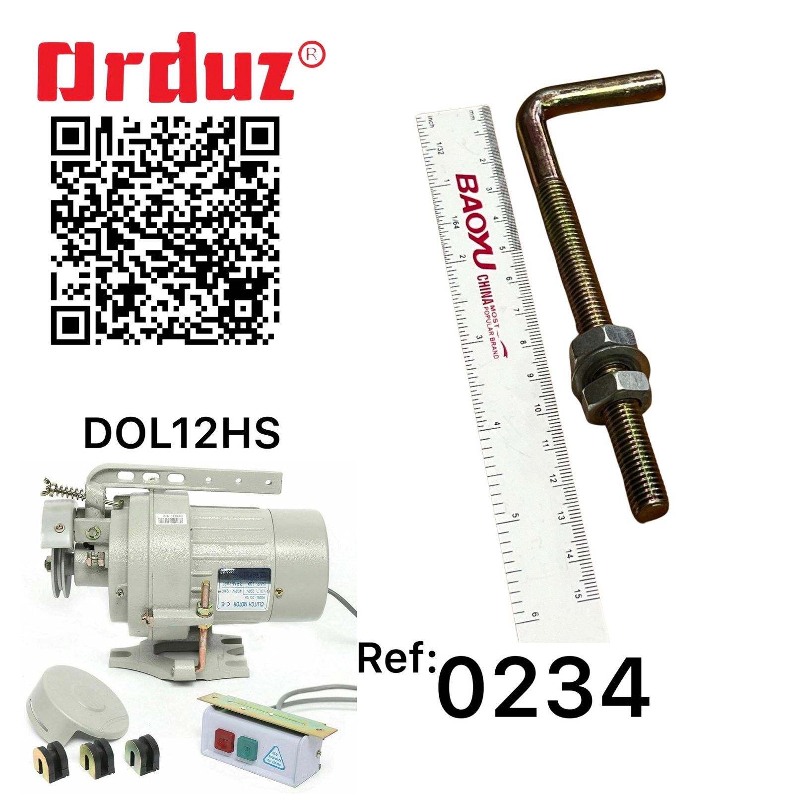 0234 TORNILLO MOTOR EN L MOTOR INDUSTRIAL RESORTE DOL12HS