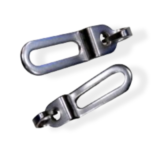 Guía Hilo TYYC-H-13 para máquina plana, repuesto metálico que asegura un paso suave y controlado del hilo durante la costura.