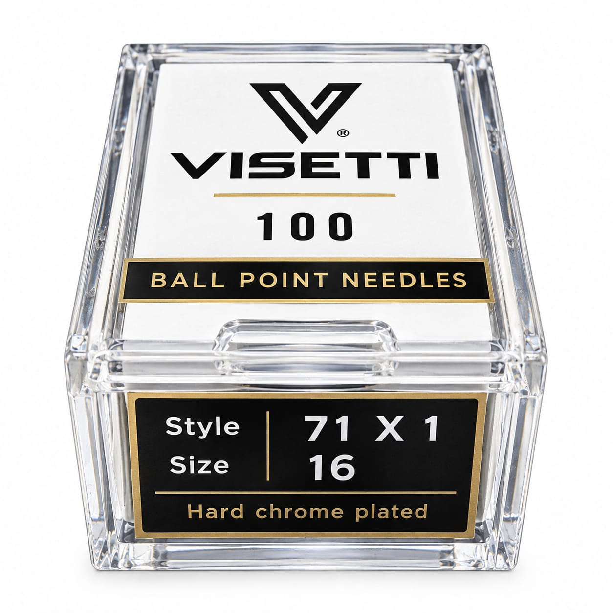 Aguja punta bola Visetti REF 71X1 #16 para máquina de coser
