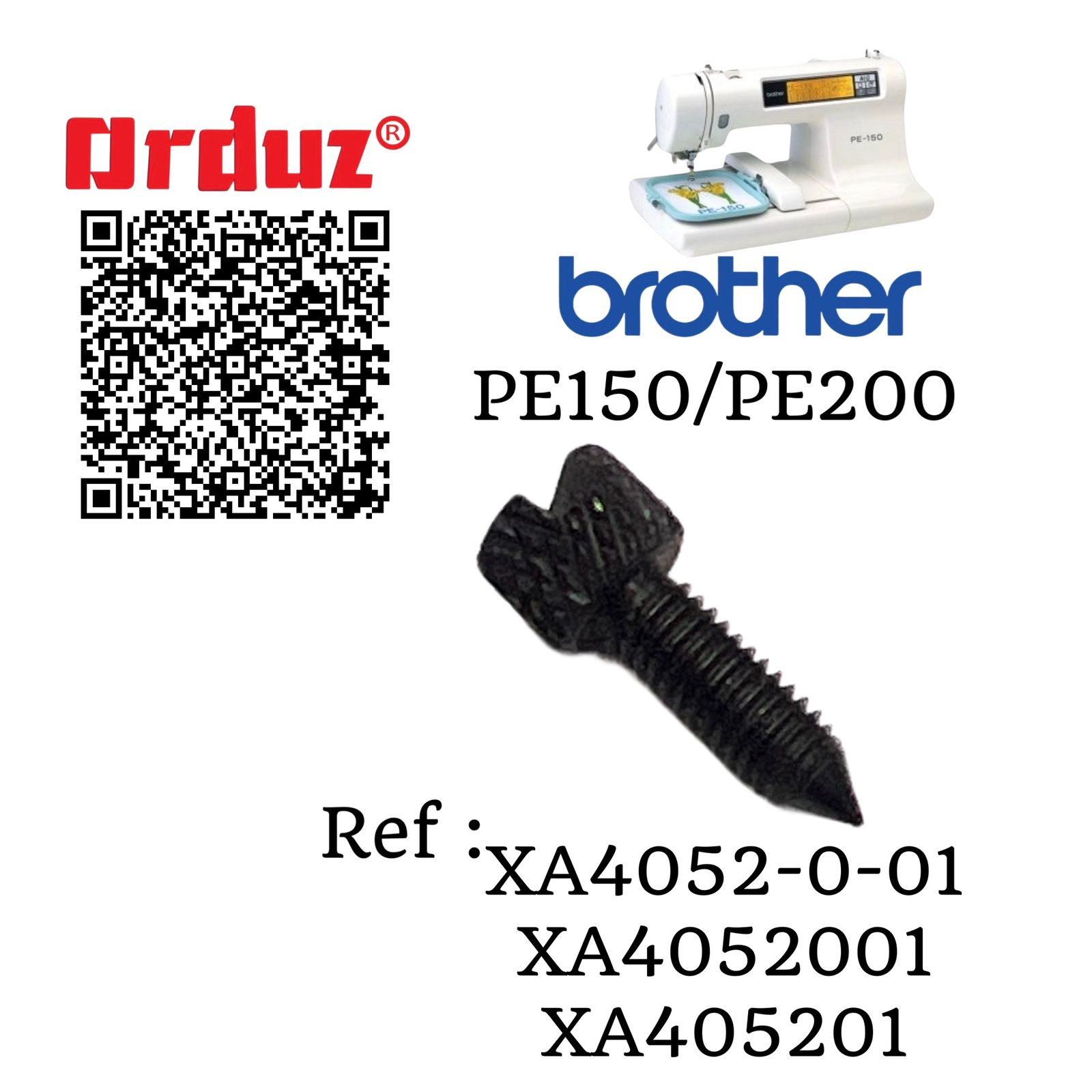 XA4052001 Brother PE150 PE180D PE200 Alt# XA4052051 TORNILLO DE ABRAZADERA DE AGUJA REPUESTOS