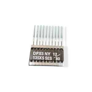 Aguja DPx5 SE SCM 12/80 para máquina industrial con cubo grueso, ideal para telas delgadas y costuras precisas