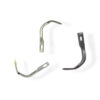 Looper KM04 para máquina 757F, repuesto de acero para puntada de seguridad, ideal para costura resistente en prendas industriales.