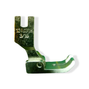 Prensatela derecho 12463RH 3/16 con guía fija para máquina industrial, ideal para costuras rectas con margen uniforme