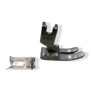 Prensatela P127A para costura recta en telas pesadas, ideal para máquinas industriales y materiales gruesos como lona o mezclilla