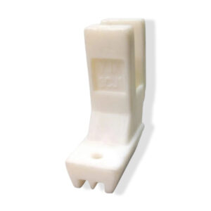 Prensatela S518-H2CJ de teflón para cierre invisible, compatible con máquinas industriales y adecuado para telas delicadas.