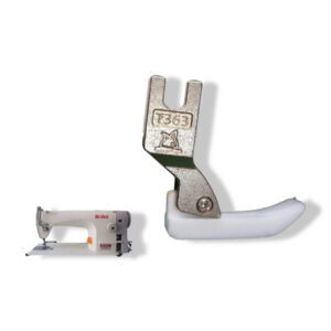 Prensatela T363 de teflón para cierre doble, ideal para coser cremalleras con puntadas parejas en ambos lados