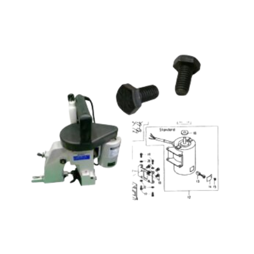Tornillo 1355X10 para máquina de coser industrial, repuesto de acero para fijación segura de piezas móviles y estructura mecánica.