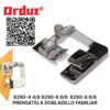 Accesorio para dobladillos precisos, ideal para costuras uniformes y profesionales. Fácil de instalar y compatible con diversas máquinas de coser