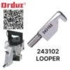 Imagen del Looper NP-7/GK26-1, un repuesto de alta precisión diseñado para guiar y entrelazar el hilo en máquinas cerradoras de sacos, asegurando costuras firmes y sellados resistentes.