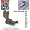 Imagen de la Prensatela Guía Fija Derecho - 12463HR1/16, pieza robusta diseñada para fijar y guiar componentes en máquinas industriales, garantizando precisión y estabilidad.