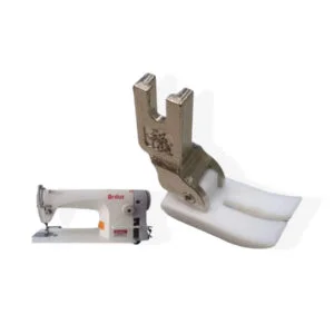 Prensatela Teflón plano MT1 MT-1-15MM Orduz para máquina industrial, ideal para costuras precisas en materiales difíciles como cuero y vinilo.