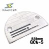 Planchuela B28 con orificio de 28 mm y 3 carriles para máquina plana GC6-5, ideal para trabajo pesado y materiales gruesos.