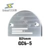 Planchuela B24 para GC6-5 con orificio de 24 mm y diseño de 3 carriles para trabajos pesados y tejidos gruesos.