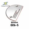 Planchuela B24 con orificio de 24 mm y 3 carriles para máquina GC6-5. Ideal para trabajo pesado y costura de materiales gruesos con alta precisión.