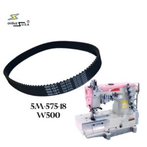 Correa de tiempo 5M-575-18 para collaretera industrial, compatible con Pegasus W500, Siruba, Singer y Yamata FY31016, fabricada en neopreno reforzado.