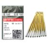Aguja de Titanio Groz-Beckert 16x257 T #90/14 – Precisión y Durabilidad Profesional La aguja Groz-Beckert 16x257 T #90/14 con recubrimiento de titanio es ideal para máquinas de coser industriales de alta velocidad. Su diseño ofrece máxima precisión en la costura de telas medianas como algodón, poliéster o mezclilla ligera. Gracias al titanio, esta aguja reduce la fricción y el calentamiento, alargando su vida útil y evitando roturas de hilo. Compatible con sistemas 16x257, DBx1, 1738 y 287WH, funciona perfectamente en marcas como Juki, Brother o Siruba. Ideal para talleres de confección, tapicería ligera y costura profesional, esta aguja garantiza puntadas limpias y uniformes en todo tipo de producción textil.