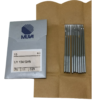 Agujas Industriales Muva Naalden 75/11 UY154 – Precisión y Confiabilidad para Costura Profesional Las agujas para máquina de coser industrial Muva Naalden UY154 calibre 75/11 son la solución perfecta para trabajos de costura exigentes que requieren precisión y constancia. Diseñadas para ofrecer un alto rendimiento en entornos de producción, estas agujas están fabricadas con materiales de primera calidad que aseguran una larga durabilidad y una costura suave en todo tipo de tejidos livianos a medianos. El calibre 75/11 se recomienda especialmente para tejidos como algodón fino, seda sintética, jersey, poliéster y combinaciones textiles ligeras. Gracias a su estructura delgada y resistente, estas agujas garantizan una perforación limpia del tejido, evitando desgarros, saltos de puntada o daños en la fibra.