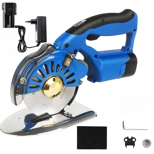 Cortadora circular textil RCS-110B de 4.5 pulgadas con motor servo, cuchilla de 110 mm y afilador automático integrado