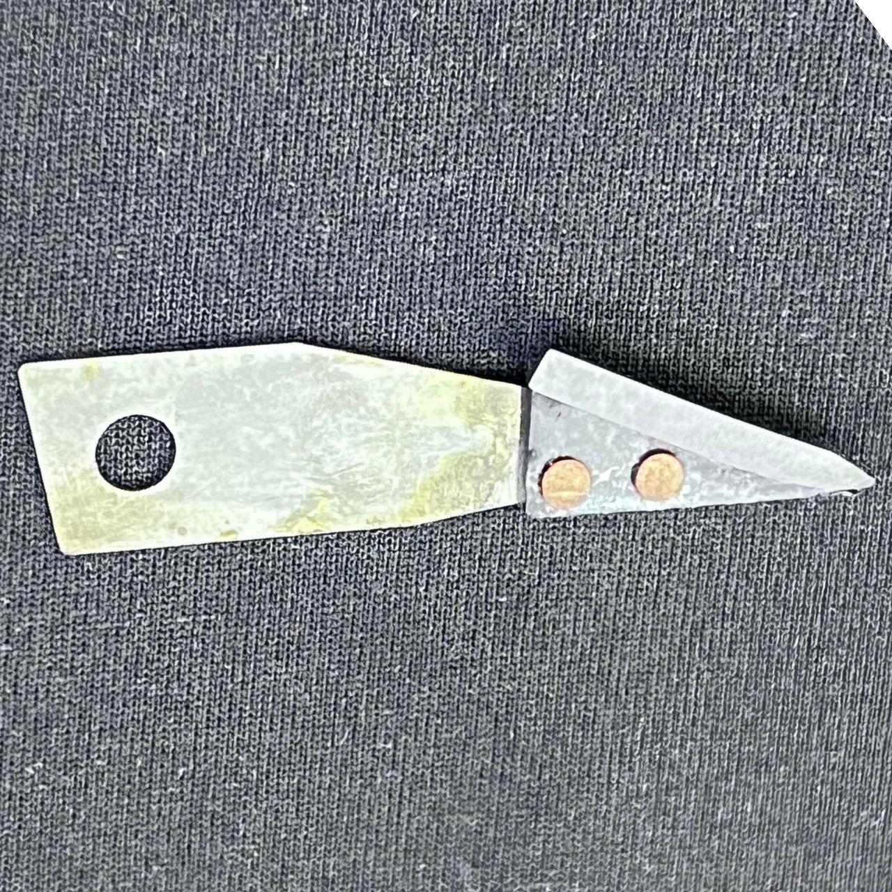 Cuchilla fija de tungsteno W23 para cortadora de tela RC‑50 de 2 pulgadas