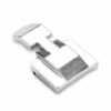 Prensatelas metálico modelo 7306 para cierre común, compatible con máquinas de coser domésticas de caña baja con sistema Snap-On. Ideal para coser cremalleras visibles con precisión.