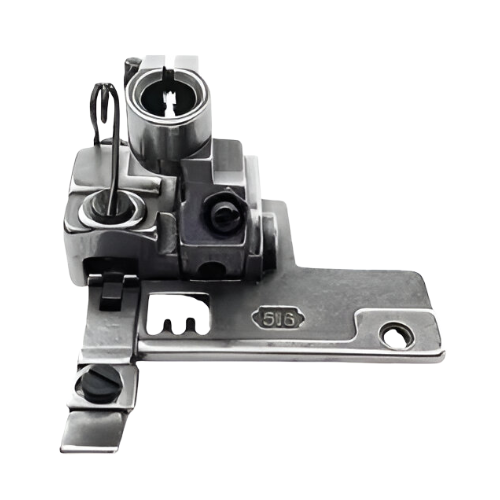 Accesorio resistente y preciso para costuras rectas y decorativas. Compatible con máquinas industriales y fácil de instalar. Ideal para acabados profesionales.