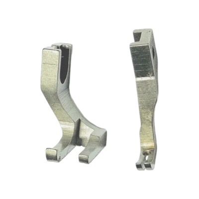 Prensatelas metálico doble transporte U192 y U193 para máquina de coser industrial, ideal para telas gruesas.