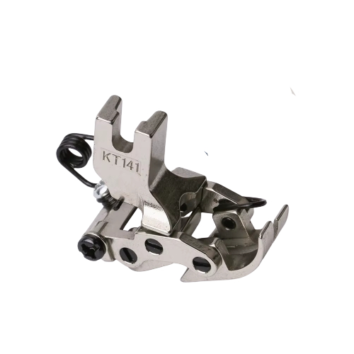 Prensatela industrial KT141 para máquina plana, ideal para costura pesada y tejidos gruesos.