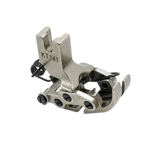 Prensatela industrial KT141 para máquina plana, ideal para costura pesada y tejidos gruesos.