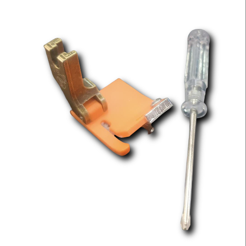 Prensatela T9-T de teflón con guía ajustable 5-en-1 para máquina plana industrial.