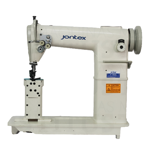 Máquina de poste industrial Jontex JT 6820 con 2 agujas, especial para calzado, bolsos y trabajos de cuero, ideal para costuras dobles precisas
