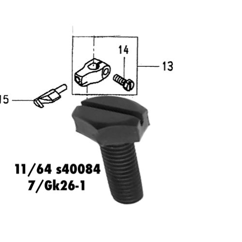 Tornillo industrial 11/64 S40084 para cerradoras de bolsas Newlong NP-7 y GK26-1.