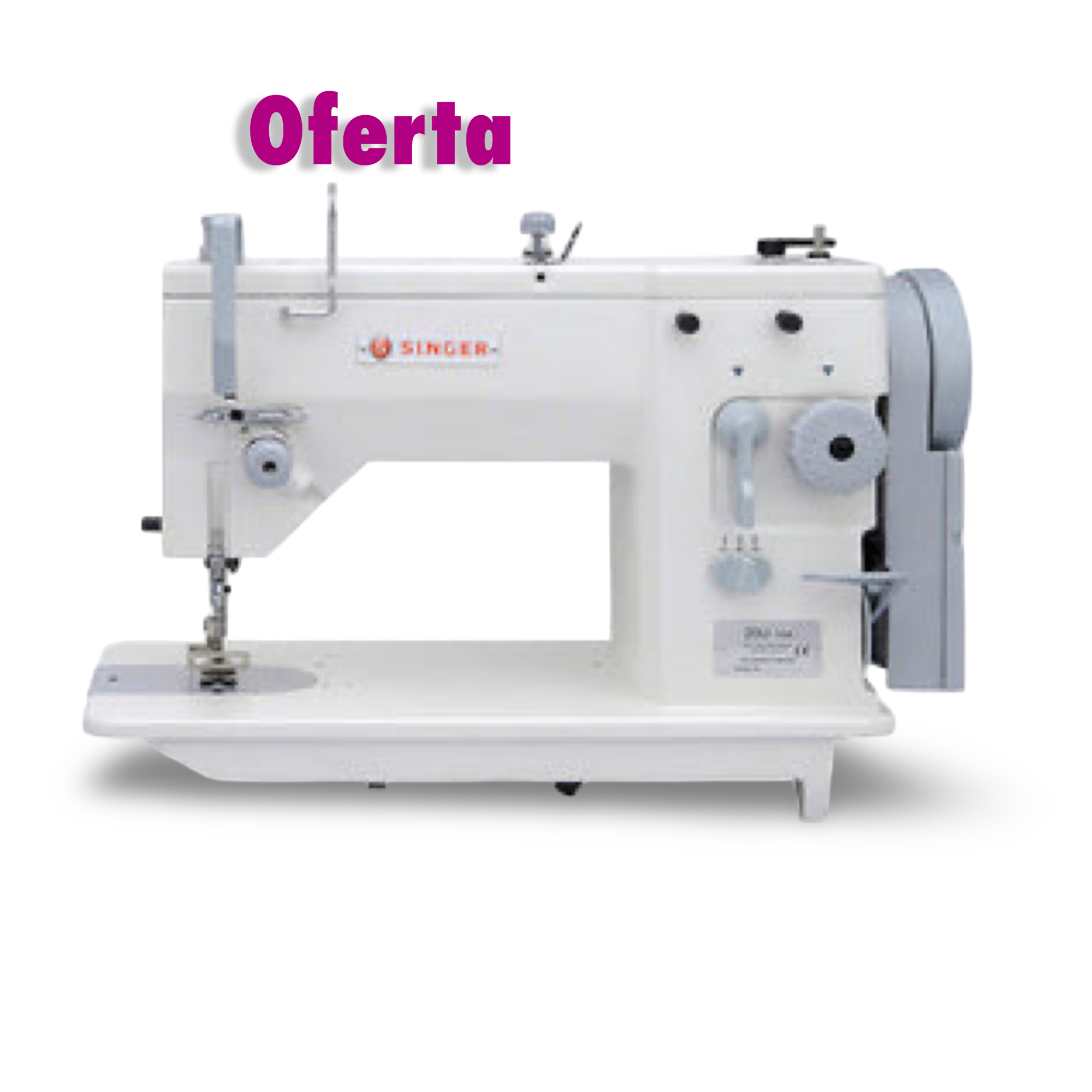 Máquina de coser industrial Singer 20U-105C recta y zig zag con motor servo, mesa y base completa lista para producción profesional