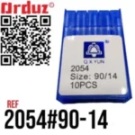 Aguja Collarín #90/14 Groz para máquina de coser industrial utilizada en confección de prendas de tejido de punto y ropa deportiva.