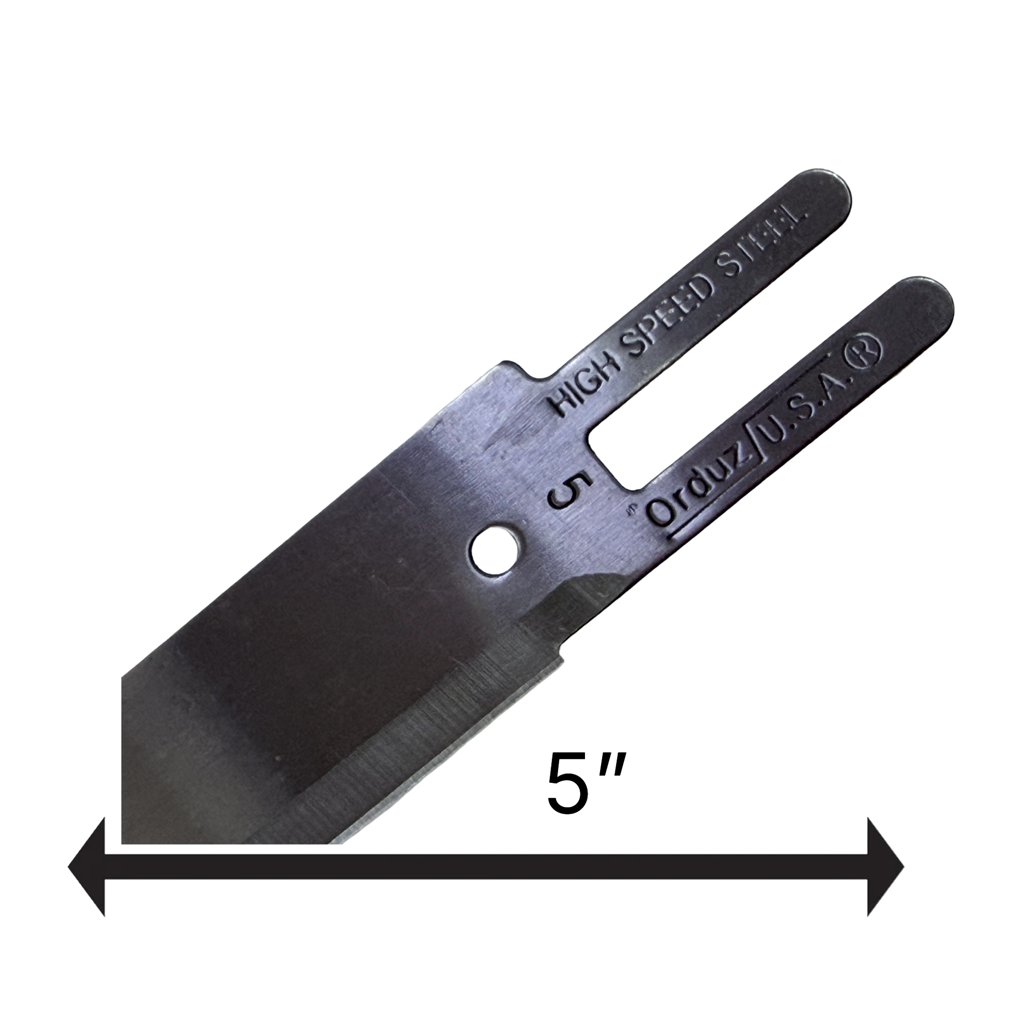 Cuchilla Vertical 5E Orduz® HSS de acero rápido para cortadora de tela Eastman industrial.