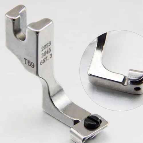 Pie Cremallera Guía Móvil T-69 para máquina de coser industrial de una aguja.