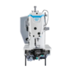 Vista lateral de la máquina de coser industrial JACK A5E-B automática Direct Drive con panel inteligente.