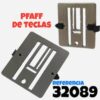 Planchuela zigzag para máquina de coser PFAFF 939 Ref. 32089, repuesto compatible para restaurar la precisión de la costura.