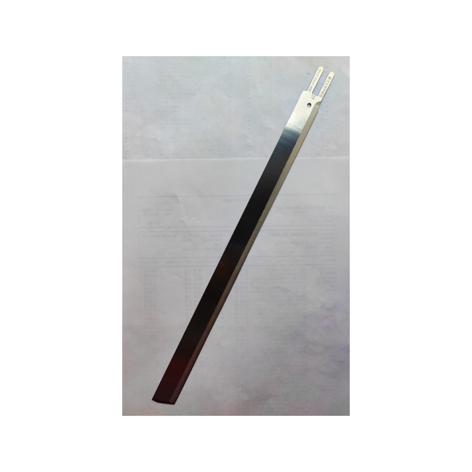 Repuesto de Corte Vertical 12E Orduz® HSS para máquina cortadora de tela Eastman industrial.