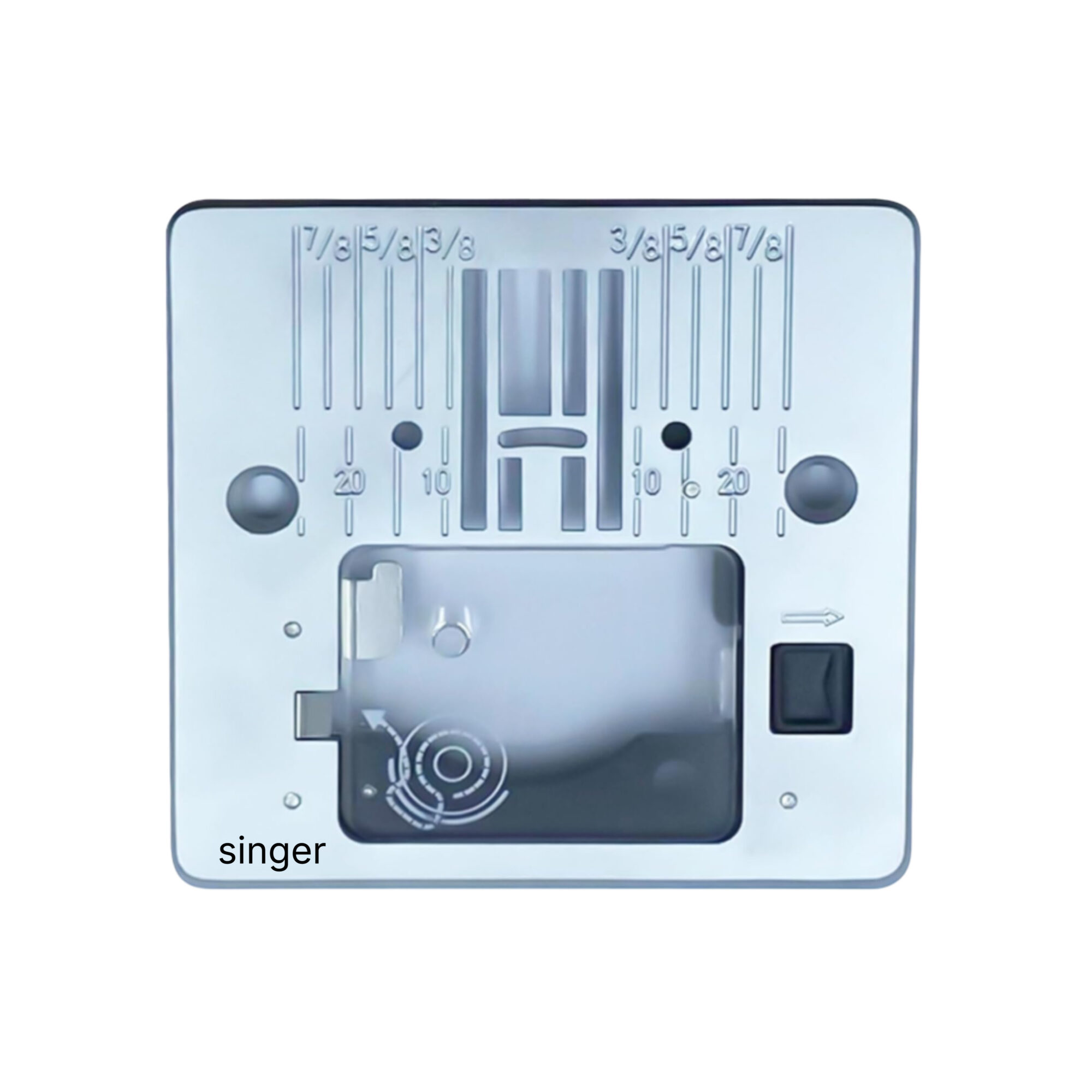 Set Placa de Aguja Singer 416472401 Needle Plate Set con tapa de bobina para Heavy Duty 4411 4423 4432 y 5532