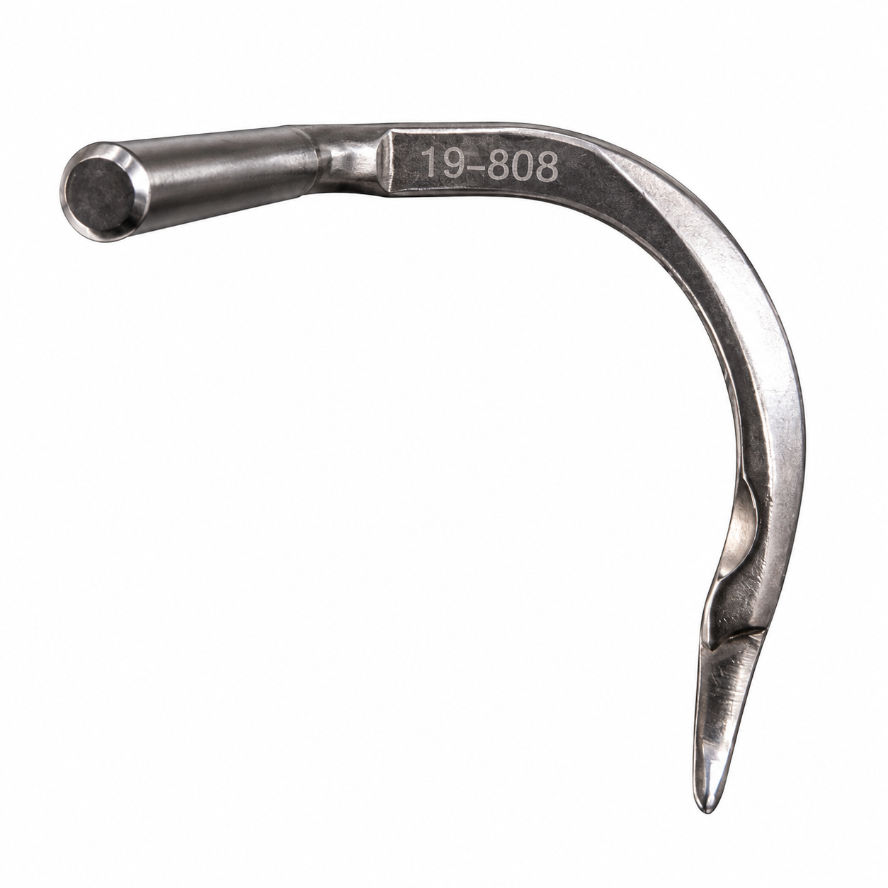 Looper Recubridor Kansai Collarín REF. 19-808, repuesto metálico para máquinas de coser industriales tipo collarín o recubridora, sobre fondo blanco.