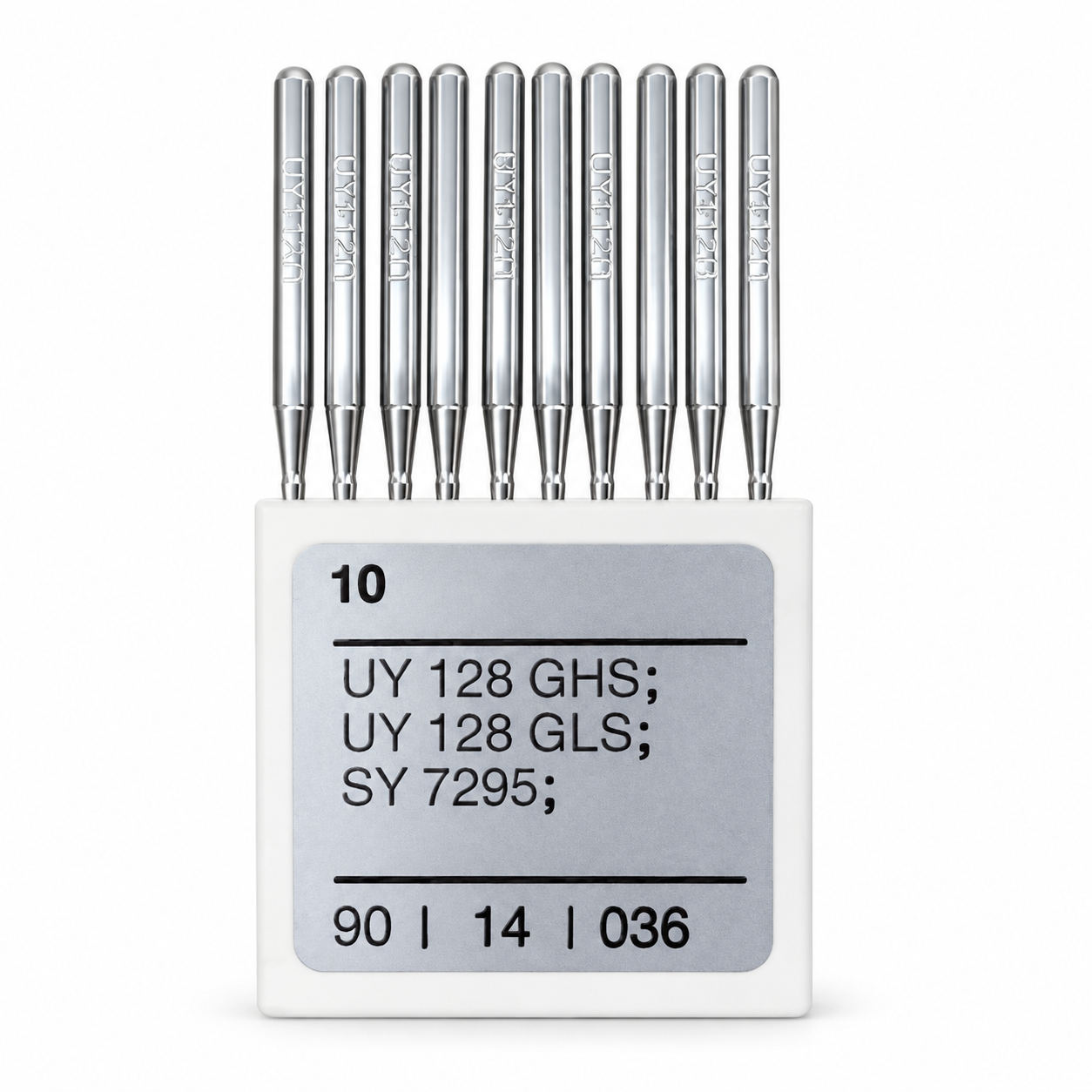 Aguja collarín titanio UY 128T #90/14 para máquina de coser industrial